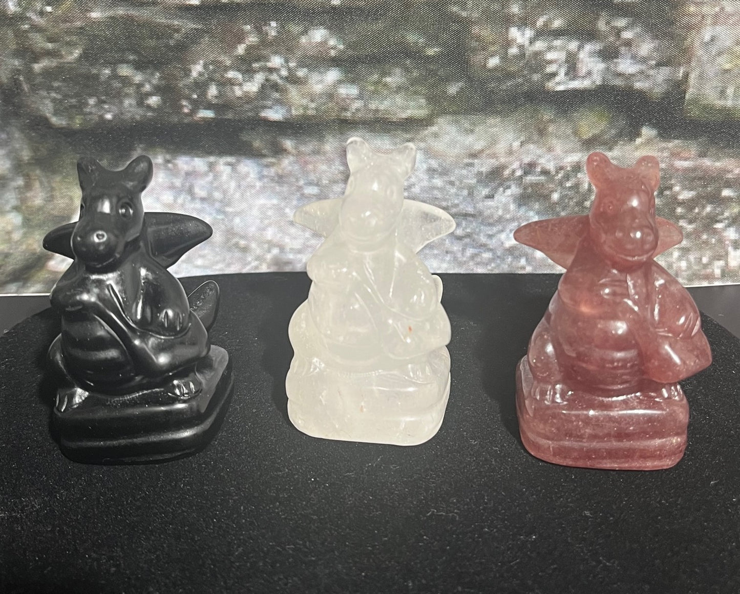 Baby dragon stone/crystal carving