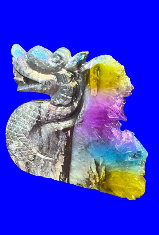 Dragon bust crystal/stone carving-assorted
