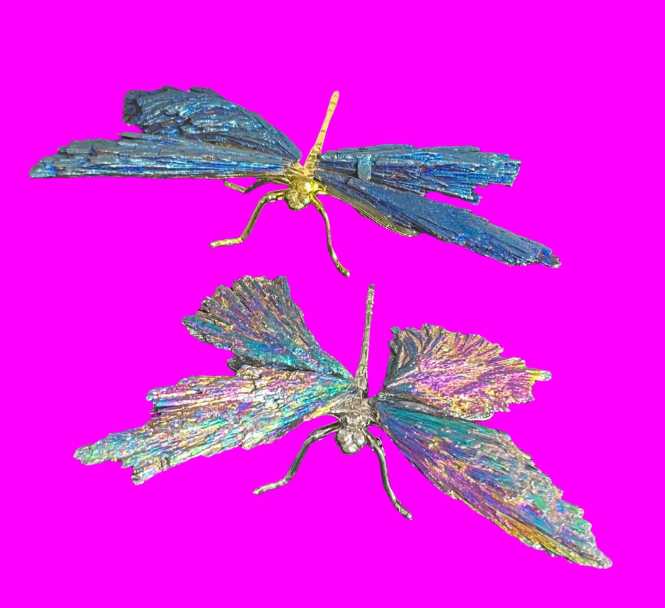 Dragonfly natural crystal display