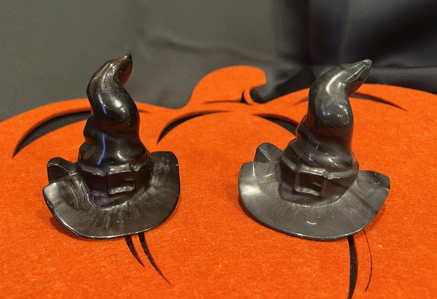 Witch hat crystal/stone carving
