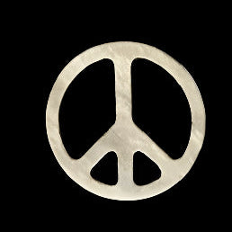 Silver Obsidian Peace Sign