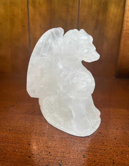 Dragon sitting crystal/stone carving