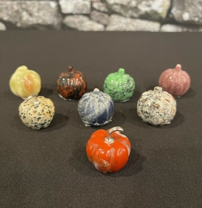 Pumpkins crystal/stone carving- assorted