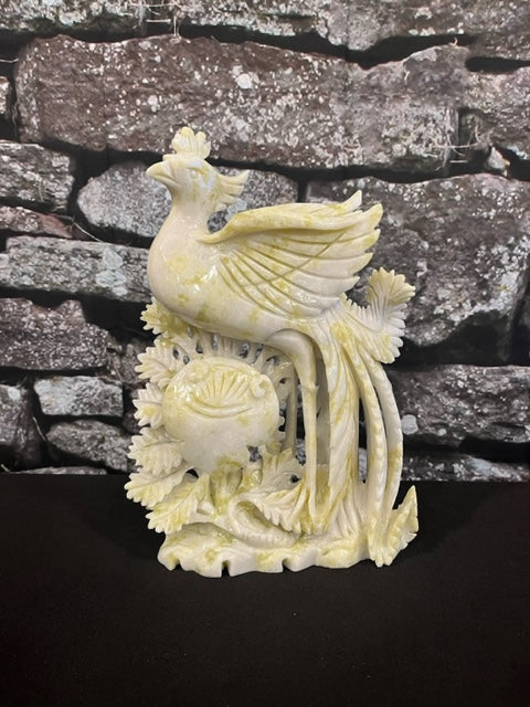 Peacock crystal/stone carving