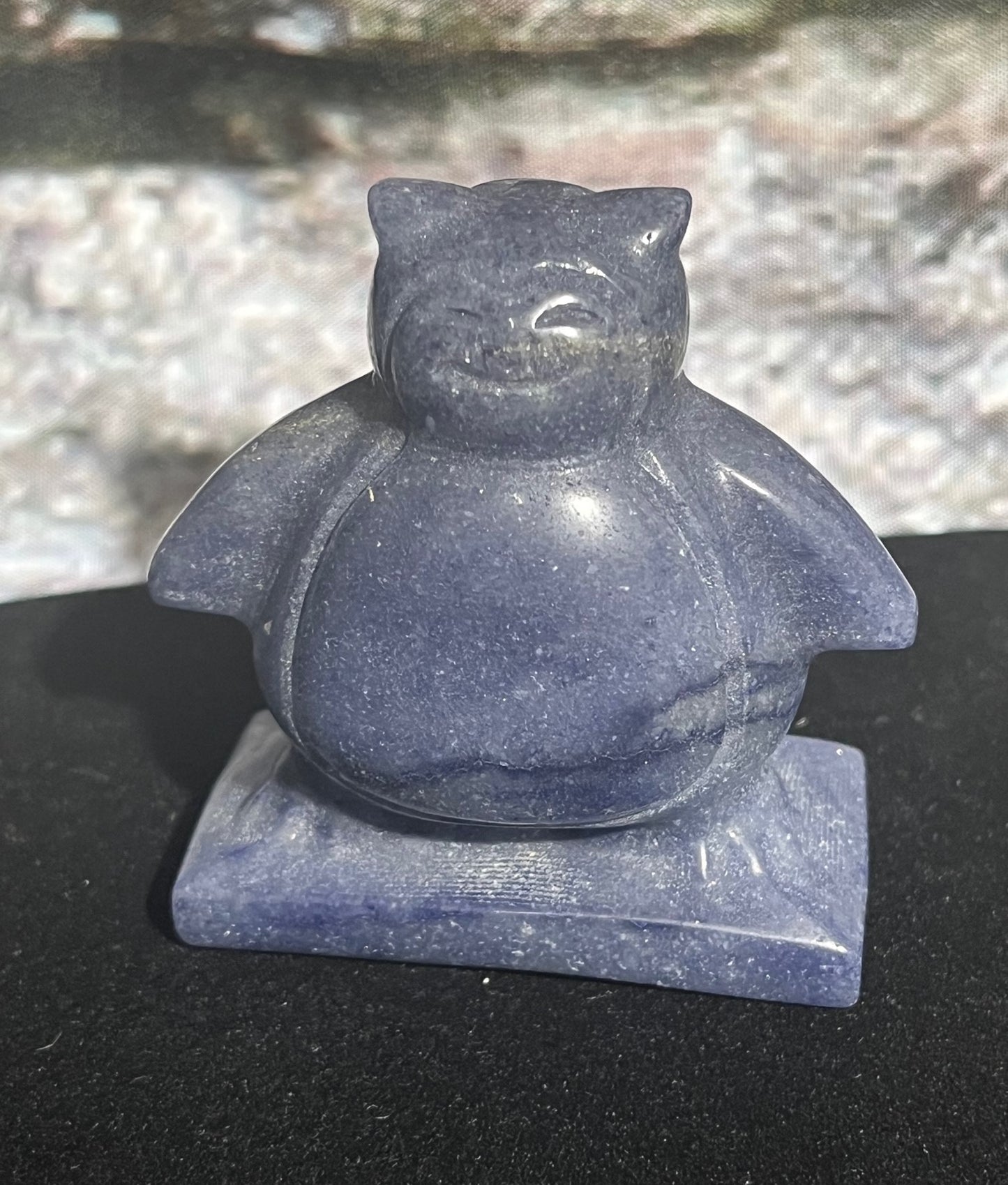 Anime fat cat stone/crystal carving