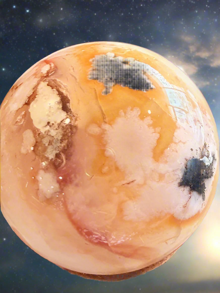 Flower Agate Sphere
