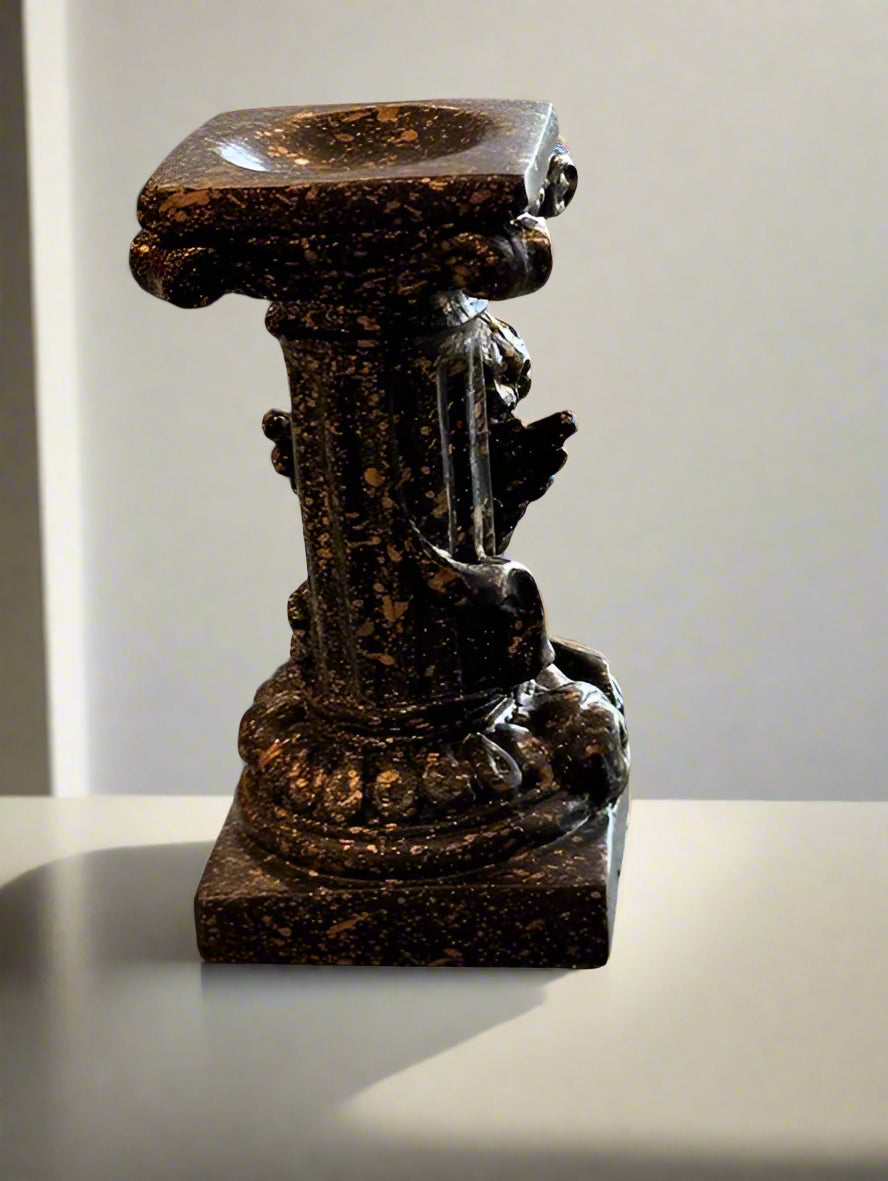 Bronzed  Cherub Stand