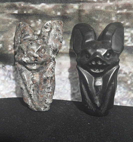 Vampire bats crystal/stone carving