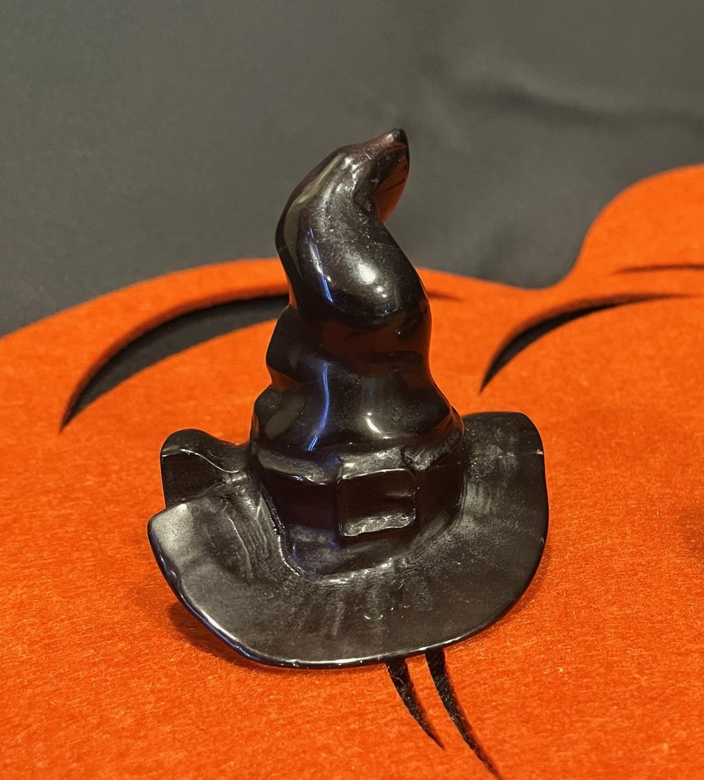 Witch hat crystal/stone carving