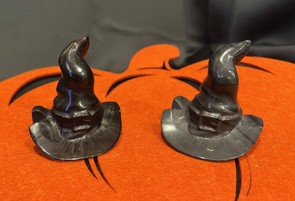 Witch hat crystal/stone carving